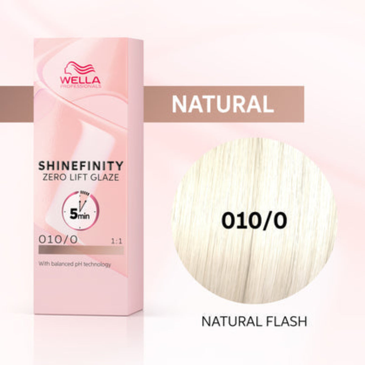 Wella Shinefinity Zero Lift Glaze Demi-Permanent 2oz & Point-Tail Plastic Comb (Bundle)
