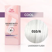 Wella Shinefinity Zero Lift Glaze Demi-Permanent 2oz & Point-Tail Plastic Comb (Bundle)