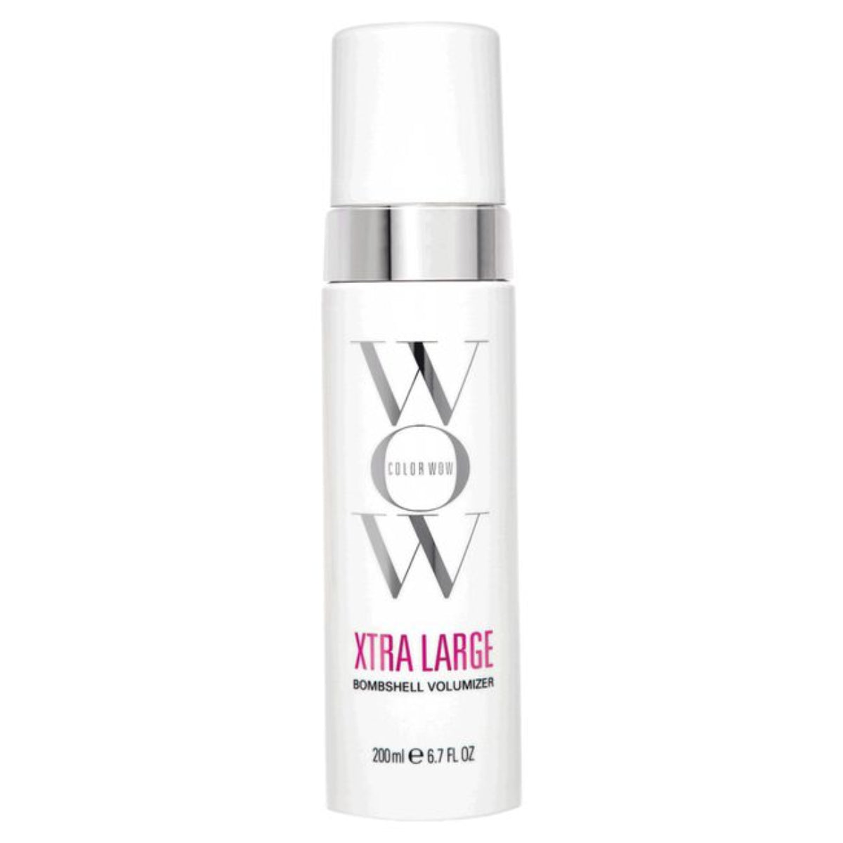 White bottle of Color Wow Xtra Large Bombshell Volumizer on a white background