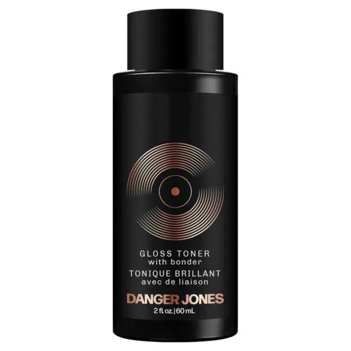 Black bottle of Danger Jones Gloss Toner on a white background
