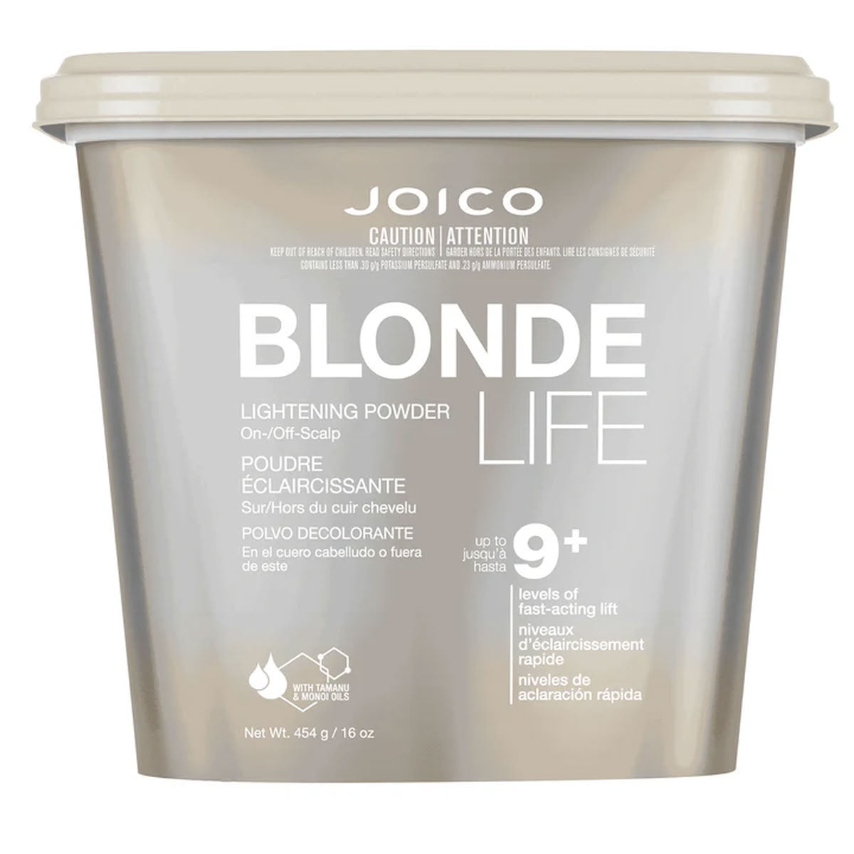 Joico Blonde Life lightening powder container on a white background