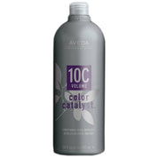 Aveda 10C Volume Color Catalyst bottle on a white background