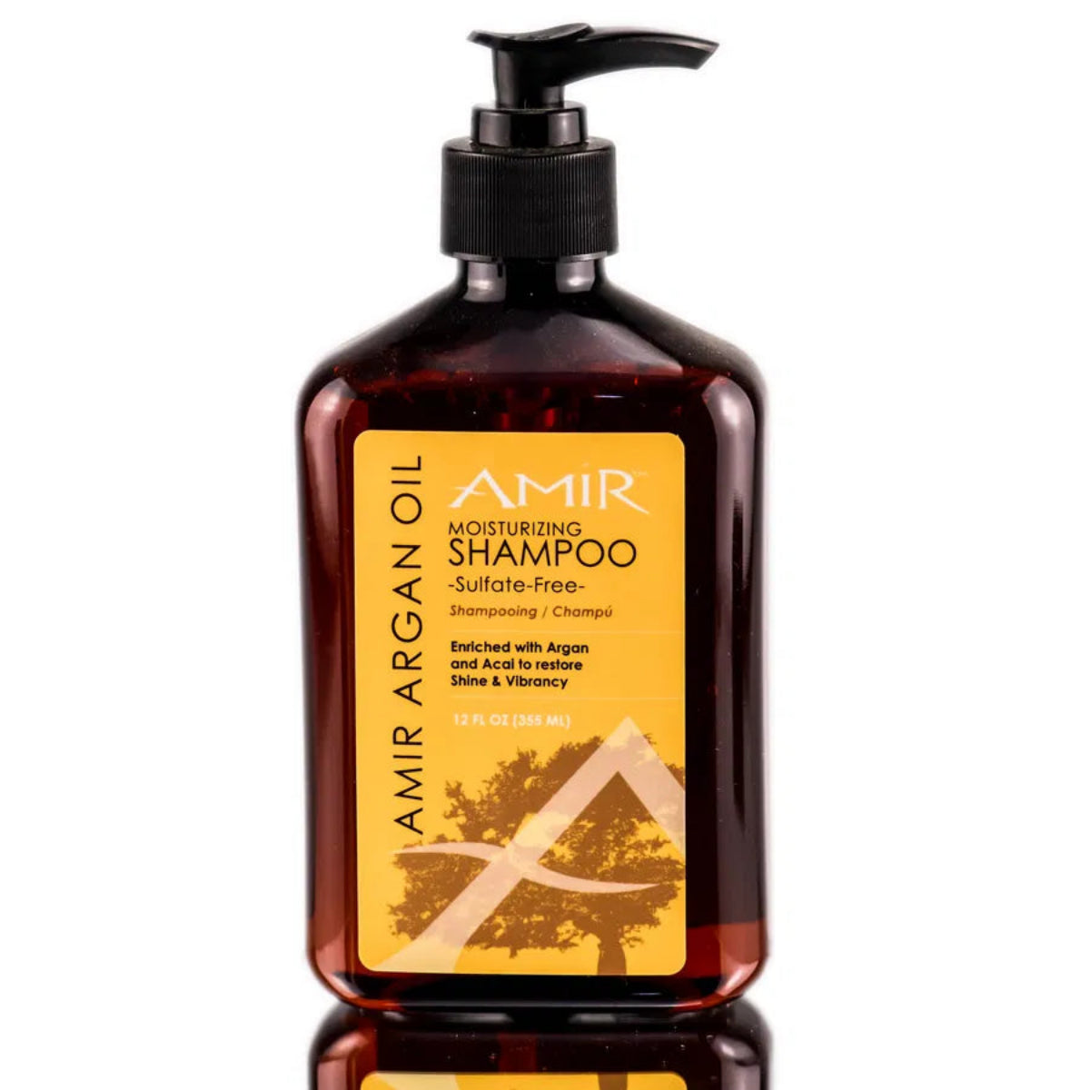 Amir Argan Oil shampoo bottle on a white background