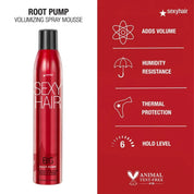 Sexy Hair Root Pump Volumizing Mousse for Fine Hair Lift & Fullness