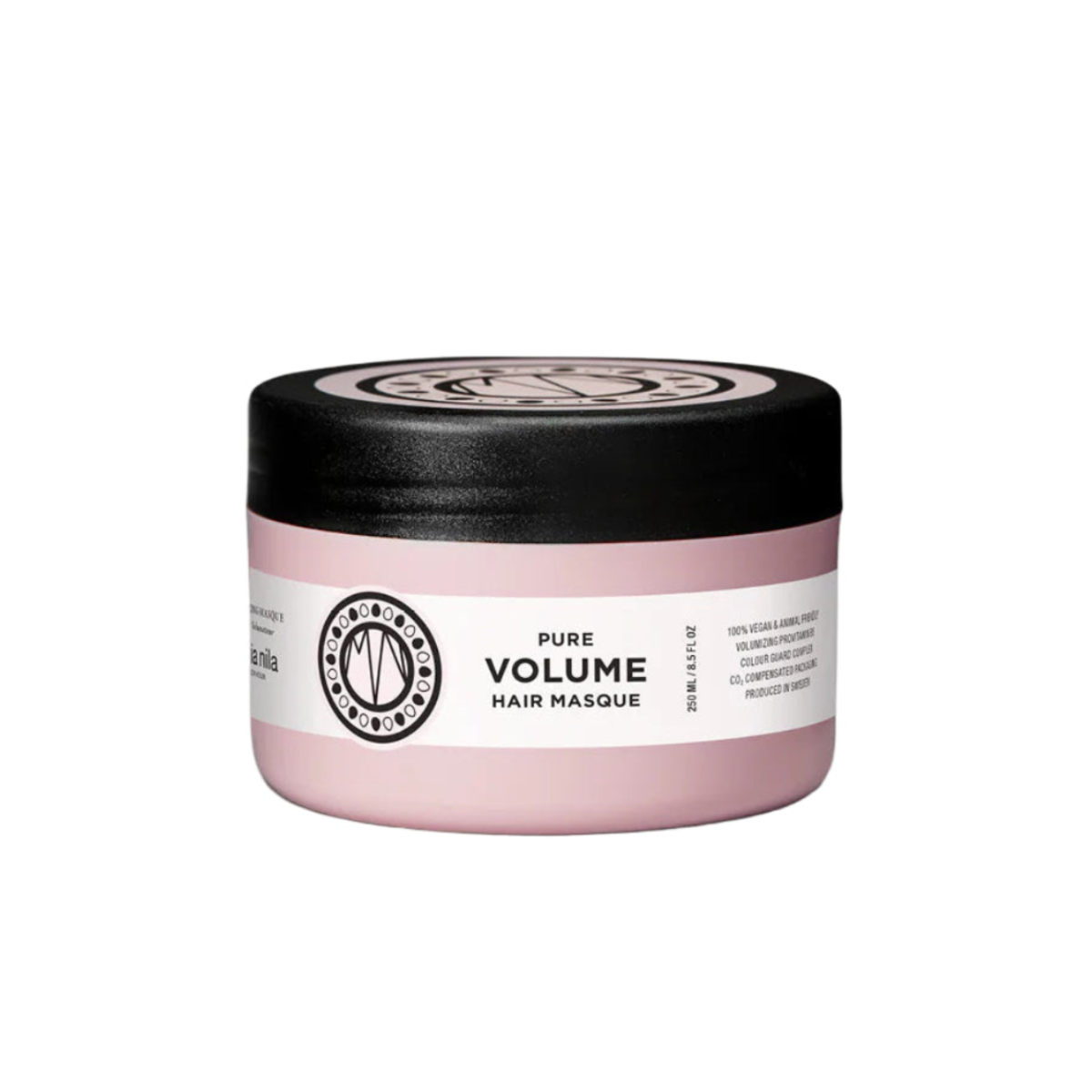 Jar of 'Pure Volume' hair mask on a white background