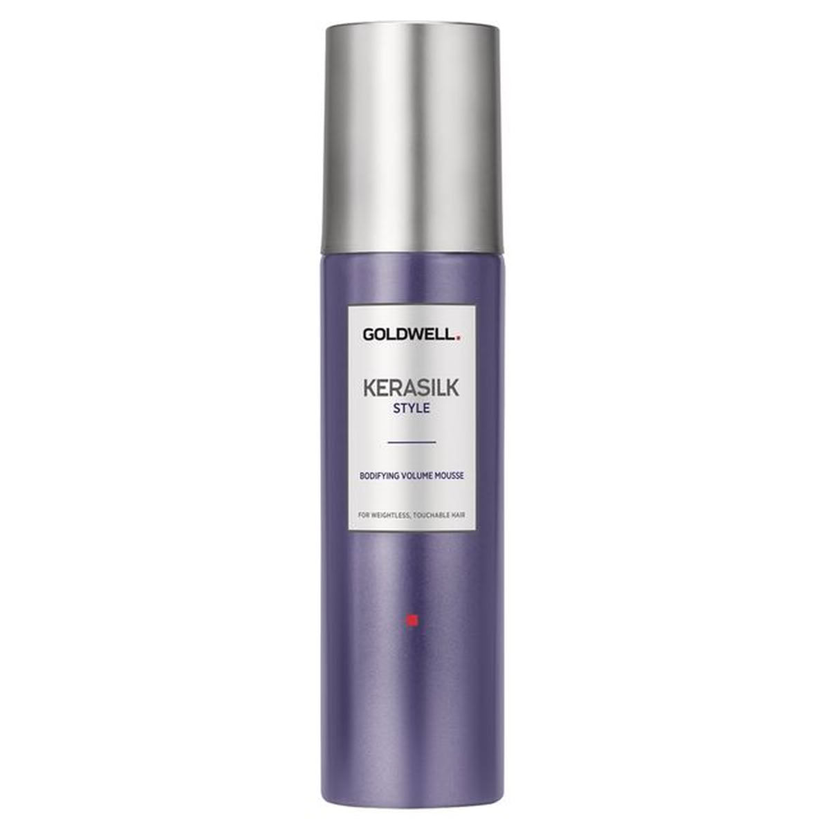 Goldwell Kerasilk Style mousse bottle on a white background
