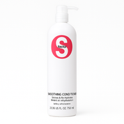 White bottle of S Factor Smoothing Conditioner on a white background