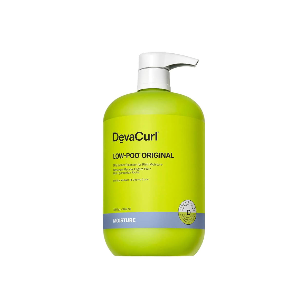 DevaCurl Low-Poo Original Cleanser – Sulfate-Free Moisturizing Shampoo for Curly Hair