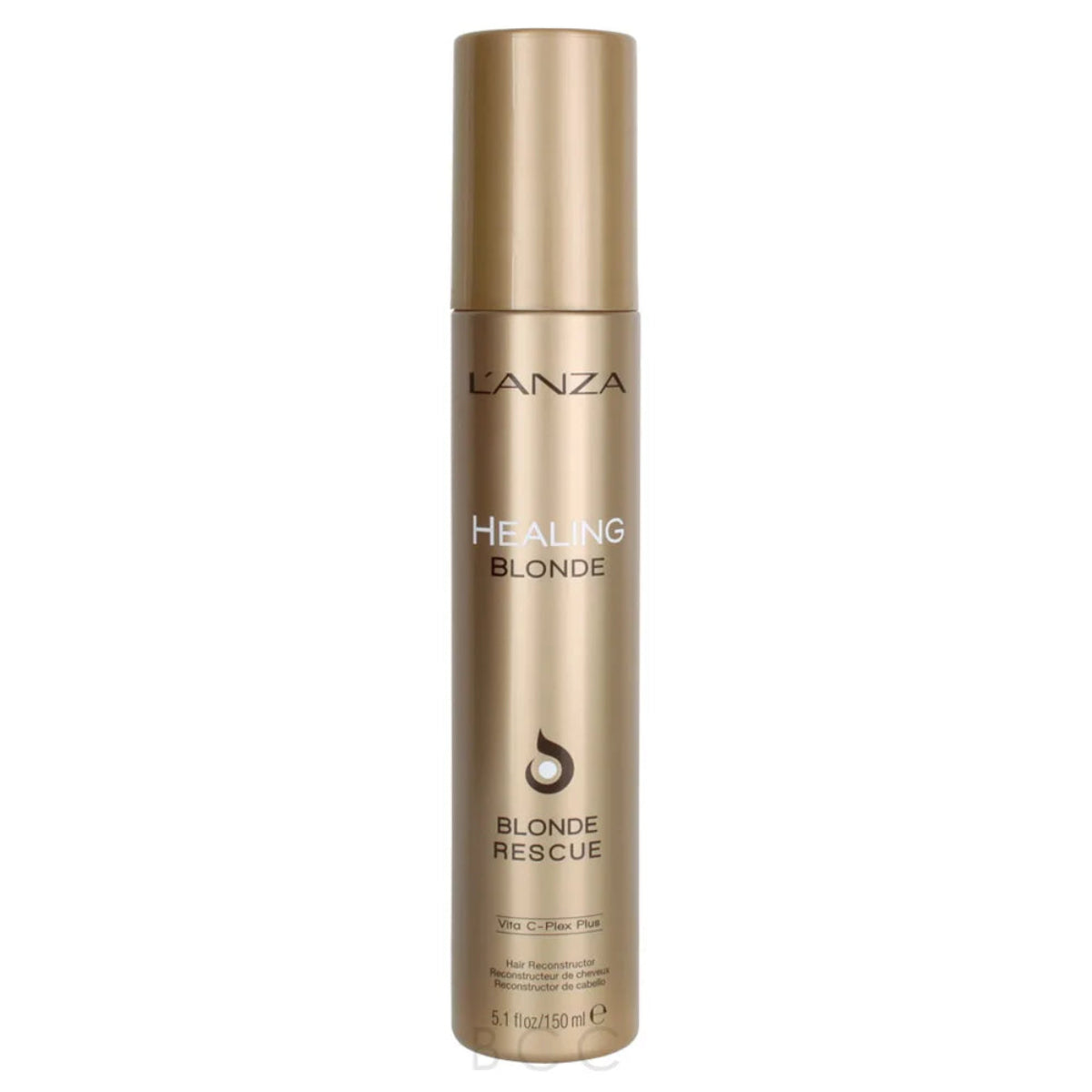 L'ANZA Healing Blonde Blonde Rescue hair product bottle on a white background