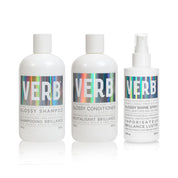 VERB Glossy Shampoo Conditioner & Shine Spray Bundle 12