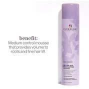 Pureology Style + Protect On The Rise Root Lifting Mousse For Flat and Color-Treated Hair