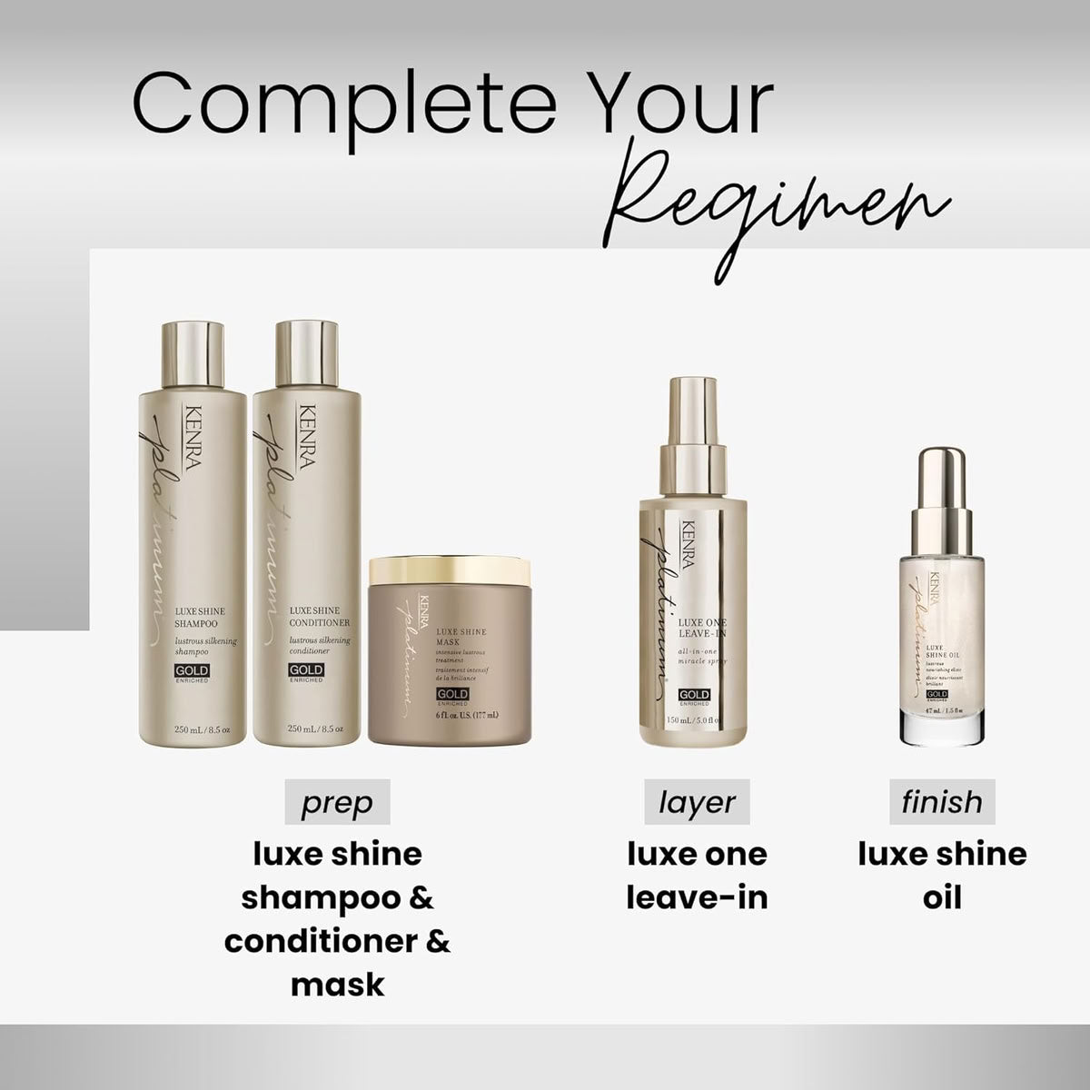 Kenra Platinum Luxe Shine Shampoo and Conditioner Set