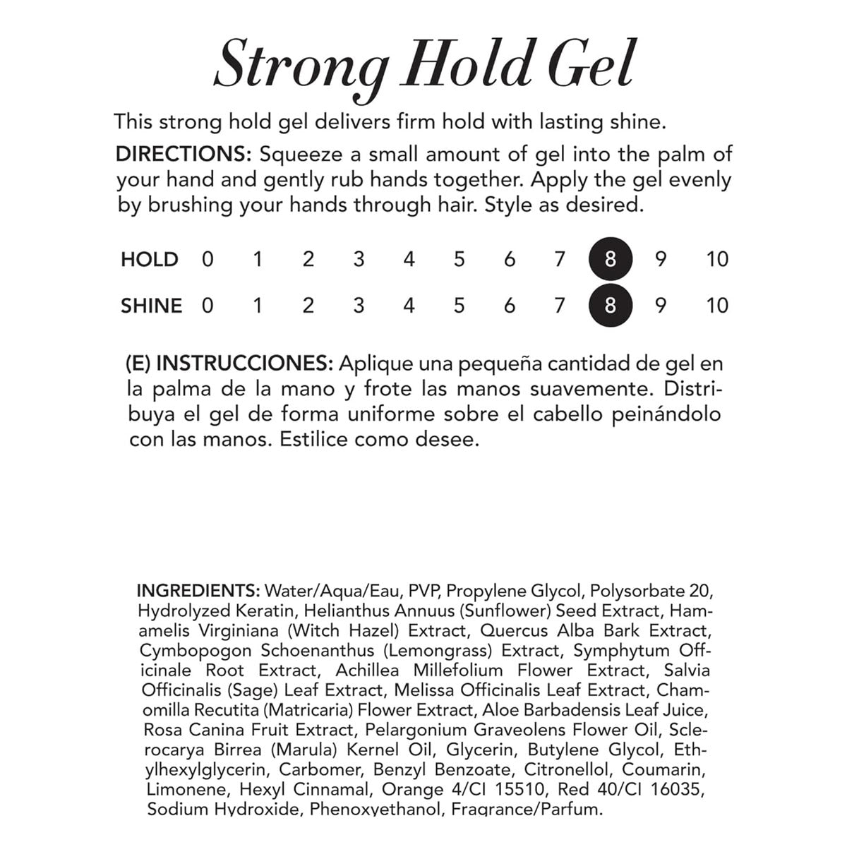 Keratin Complex Strong Hold Gel