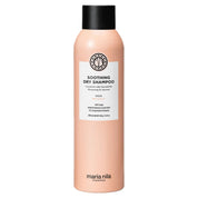 Pink bottle of Maria Nila soothing dry shampoo on a white background