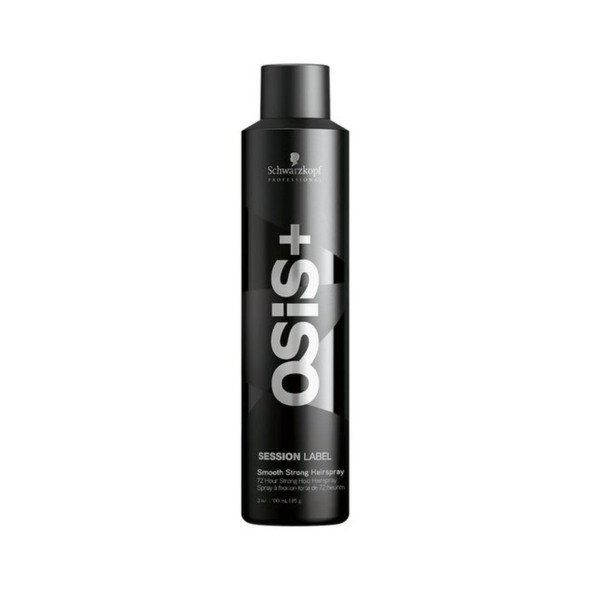 Schwarzkopf Osis+ hair spray bottle on a white background