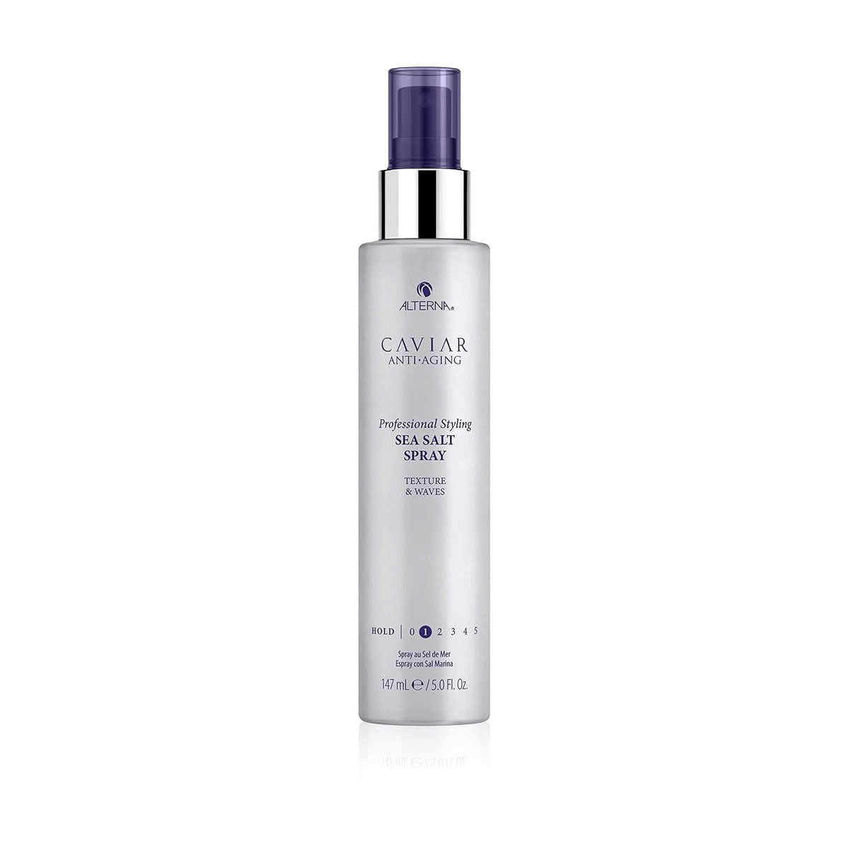 Alterna Caviar sea salt spray bottle on a white background