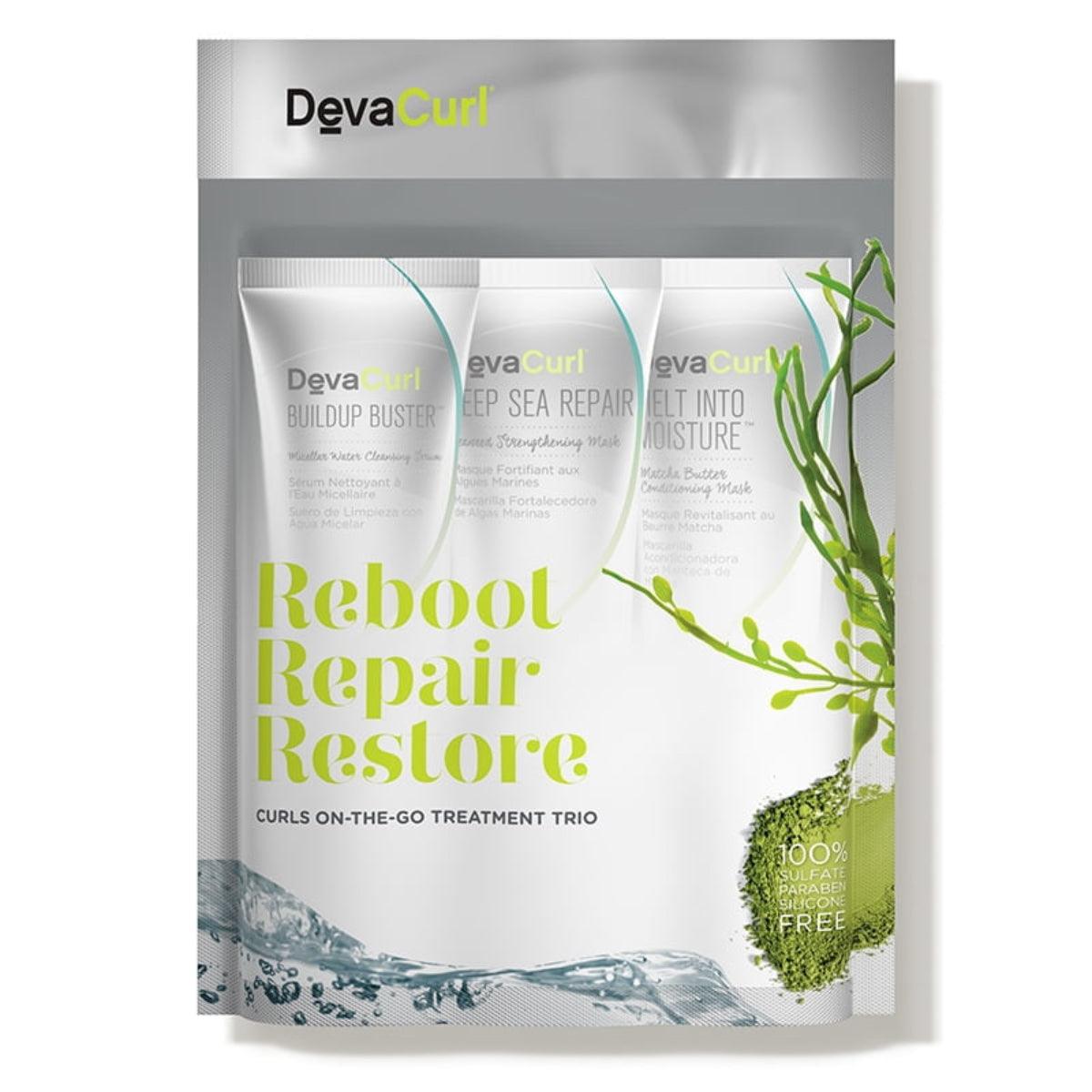 Devacurl Reboot Repair Restore Curls on the go Trio - iShampoos