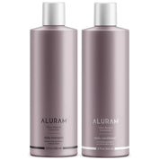 Aluram Clean Beauty Daily Shampoo and Conditioner bottles on a white background