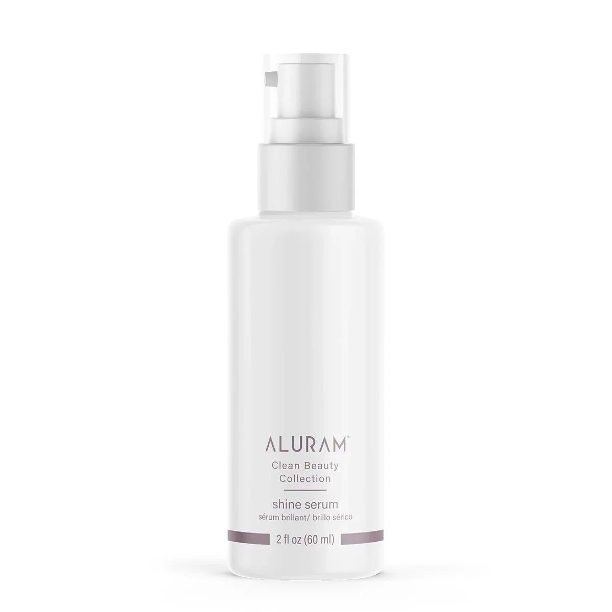 Aluram Clean Beauty Shine Serum bottle on a white background