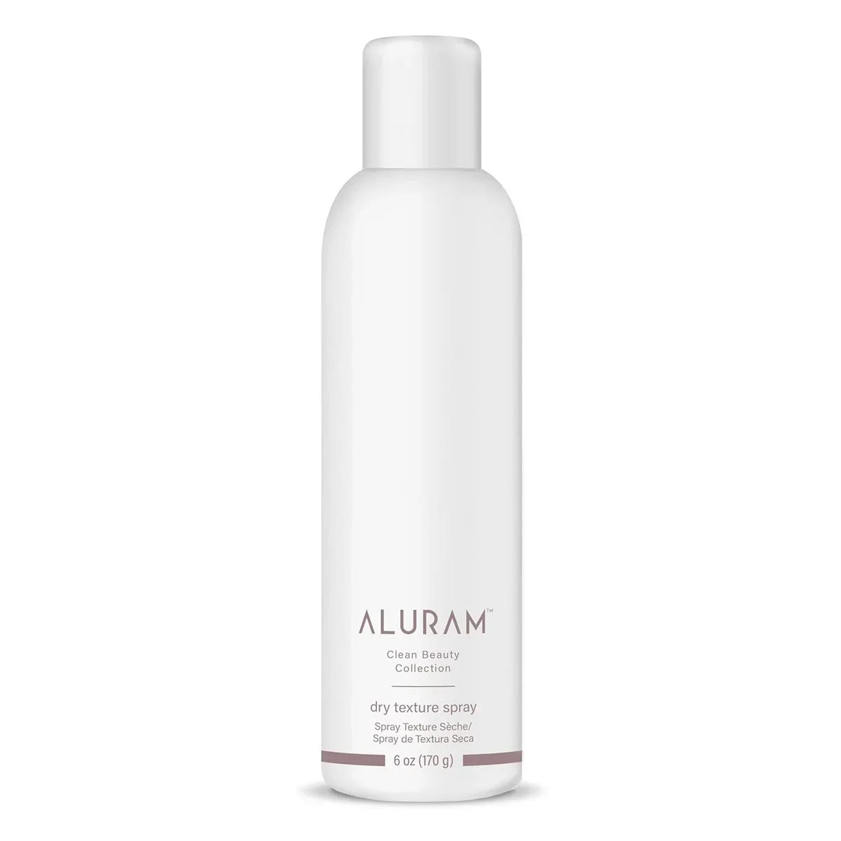 White bottle of Aluram dry texture spray on a white background