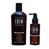 American Crew Fortifying Shampoo and Scalp Treatment Set for Thinning Hair 8.4oz + 3.3oz