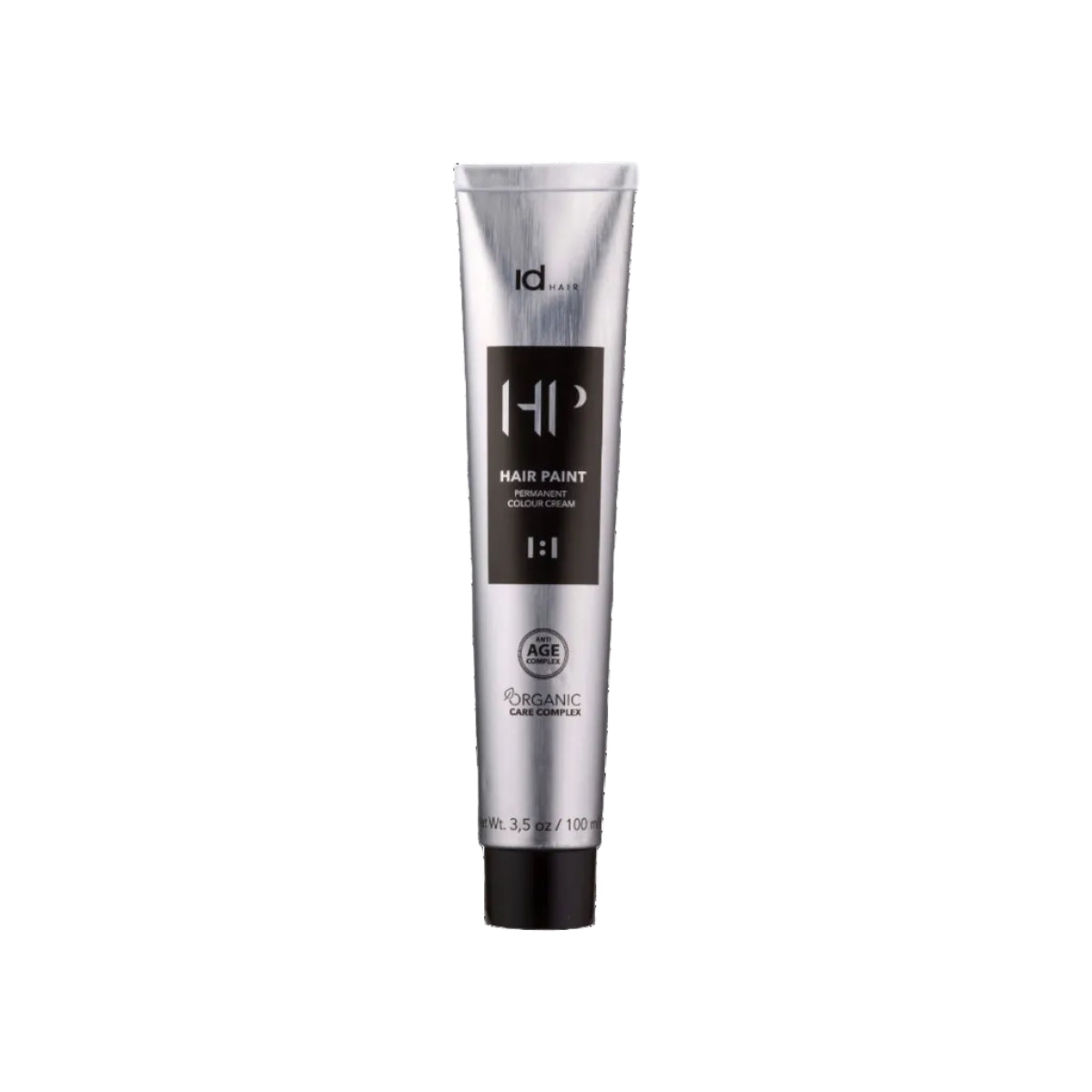 Tube of hair paint with 'id Hair' branding on a white background