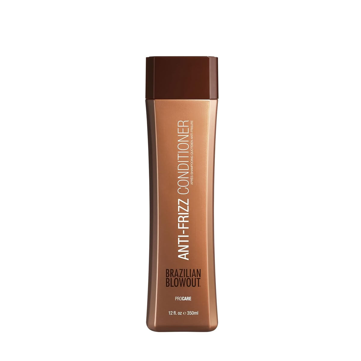 Bottle of Anti-Frizz Conditioner on a white background
