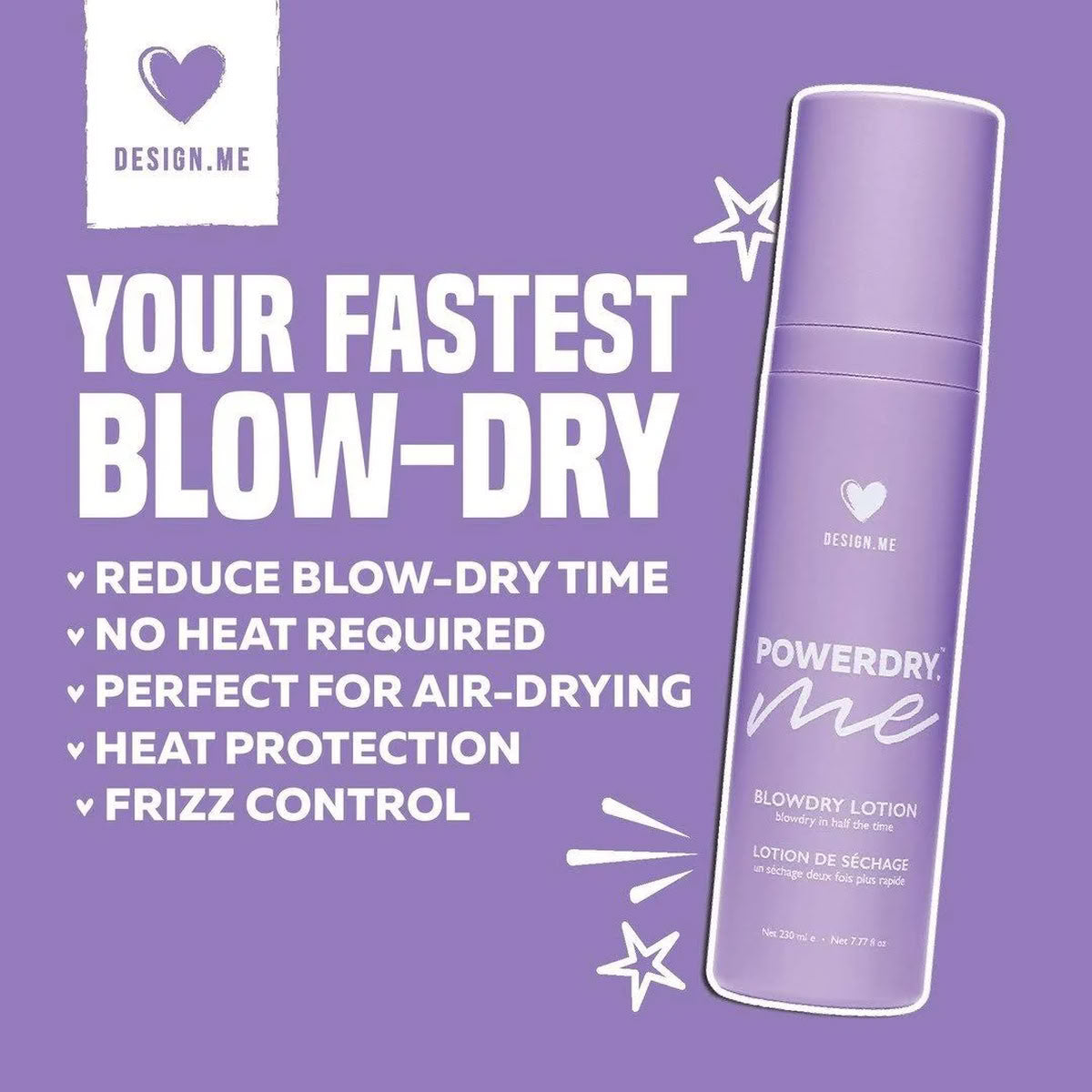 DESIGNME PowerDry Me Blowdry Lotion