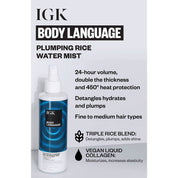 IGK Body Language Rice Water Plumping & Thickening Mist