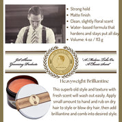 JS Sloane Lightweight Brilliantine Pomade – Light Hold Classic Shine Hair Pomade