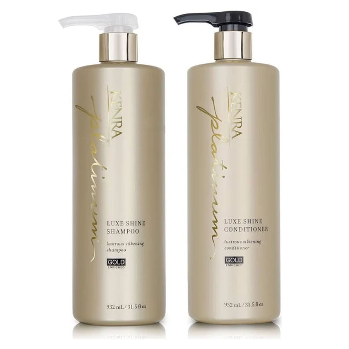 Kenra Platinum Luxe Shine Shampoo and Conditioner Set 31.5 oz front
