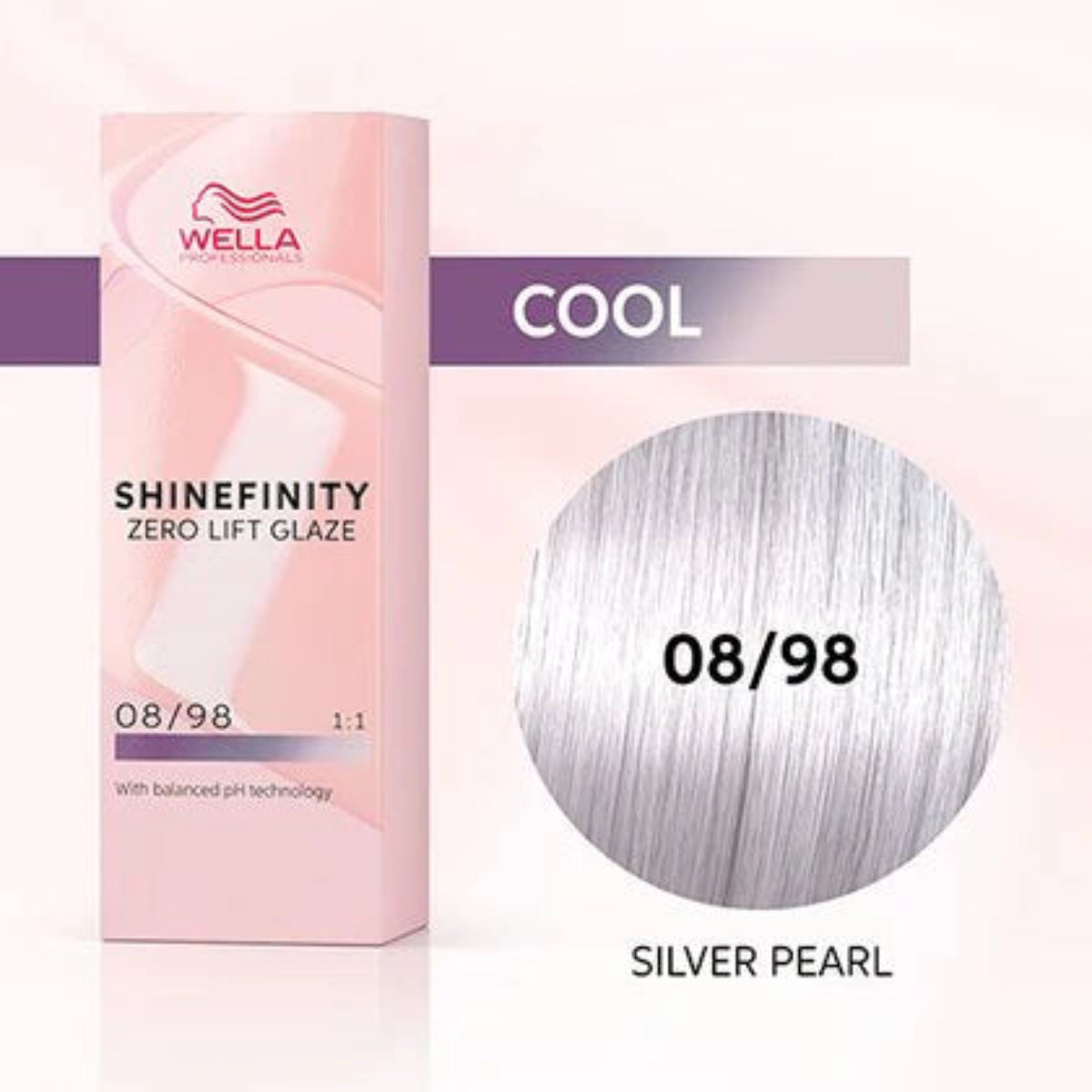 Wella Shinefinity Zero Lift Glaze Demi-Permanent 2oz & Point-Tail Plastic Comb (Bundle)