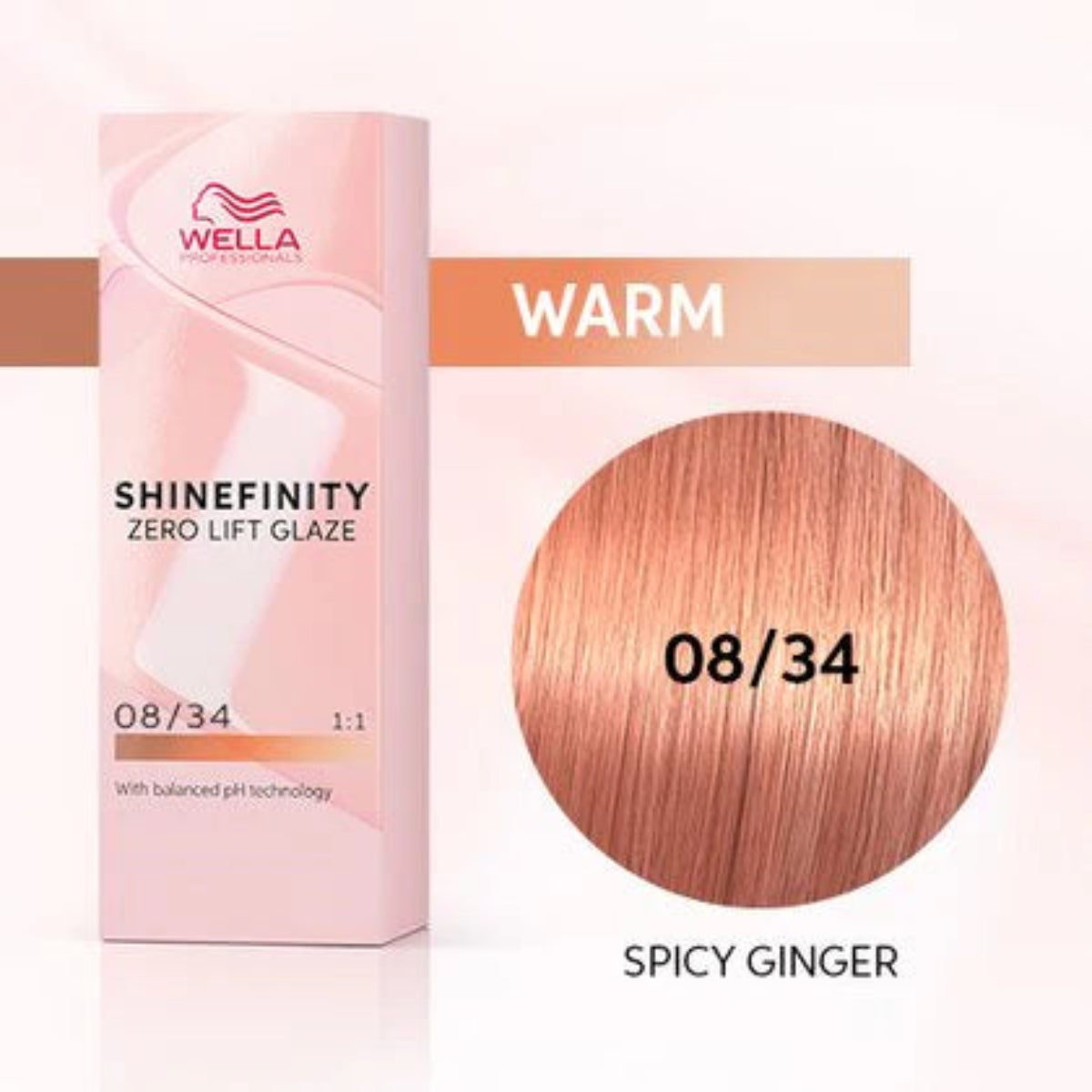 Wella Shinefinity Zero Lift Glaze Demi-Permanent 2oz & Point-Tail Plastic Comb (Bundle)