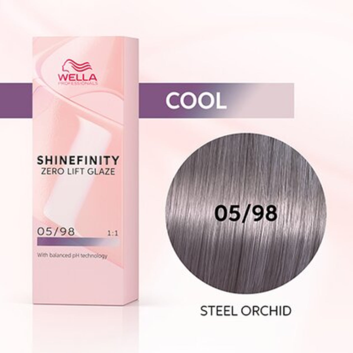 Wella Shinefinity Zero Lift Glaze Demi-Permanent 2oz & Point-Tail Plastic Comb (Bundle)
