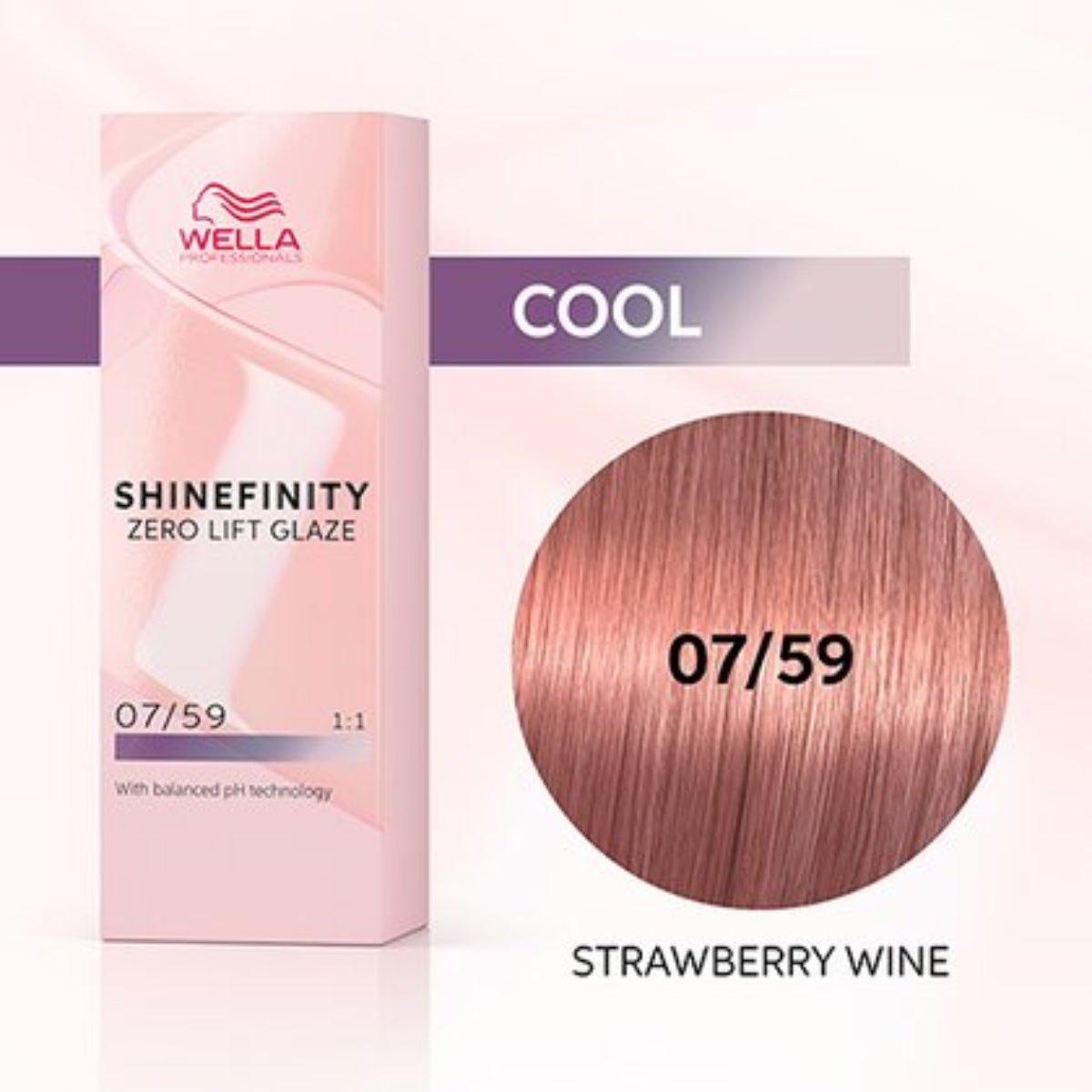 Wella Shinefinity Zero Lift Glaze Demi-Permanent 2oz & Point-Tail Plastic Comb (Bundle)