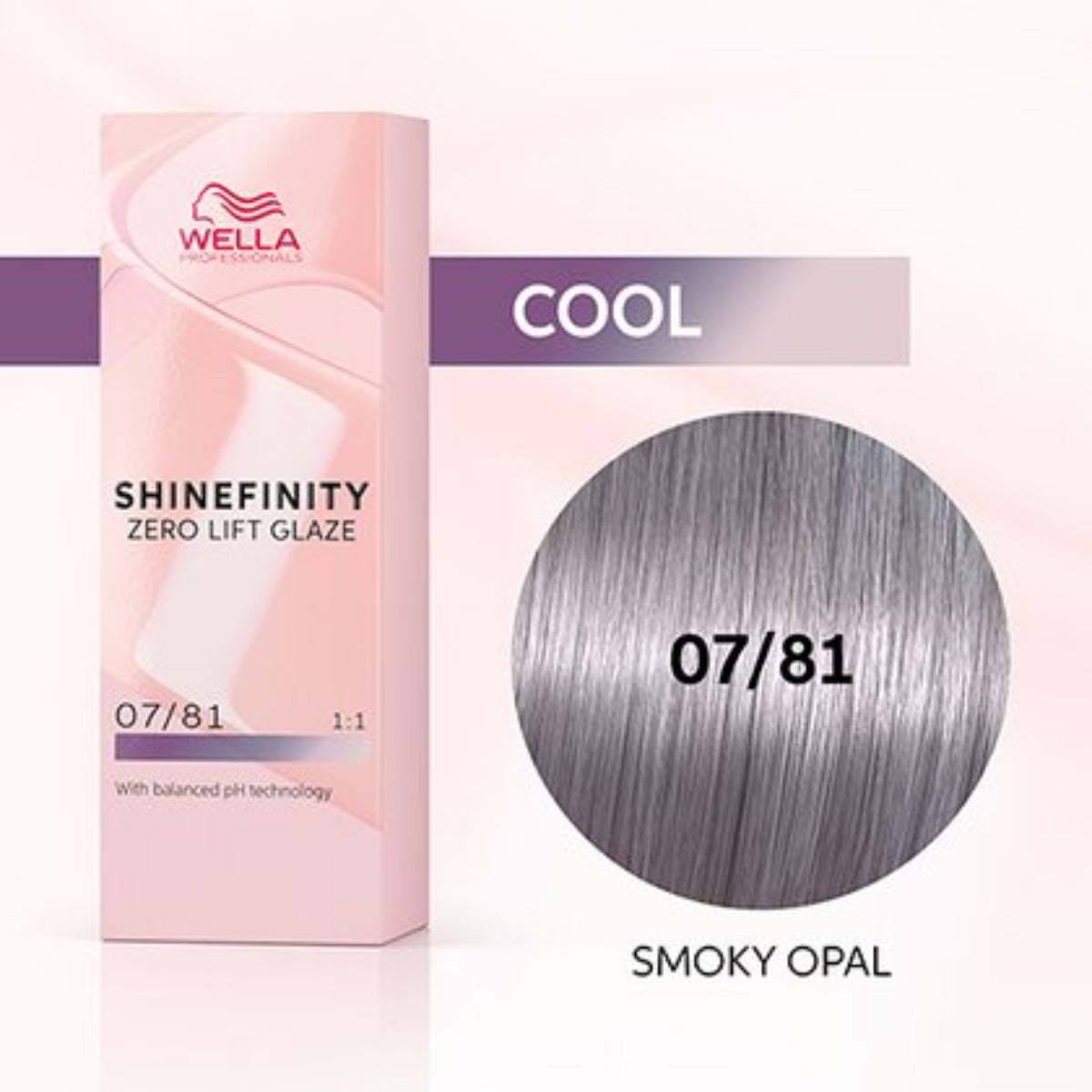 Wella Shinefinity Zero Lift Glaze Demi-Permanent 2oz & Point-Tail Plastic Comb (Bundle)