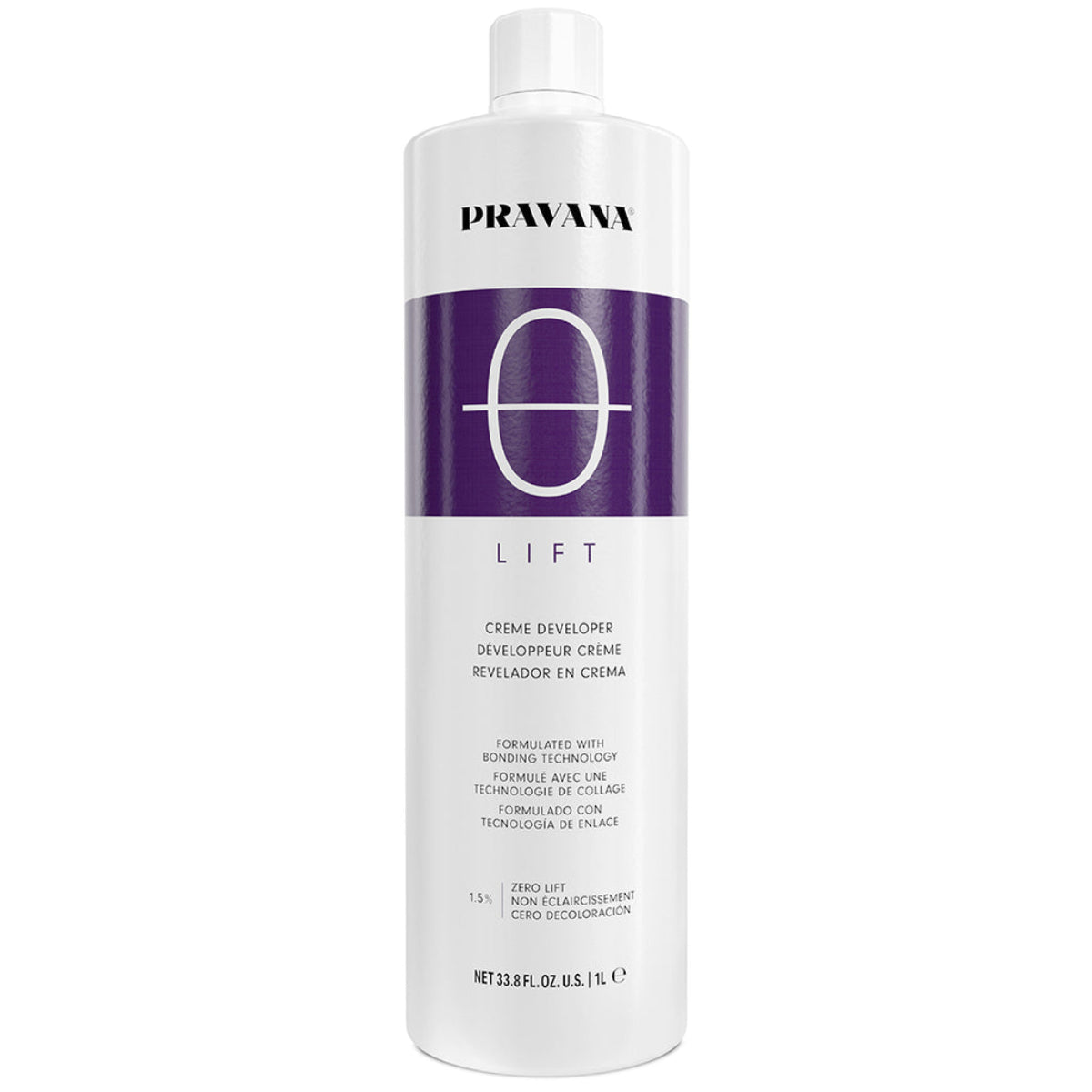 Pavera Lift crème developer bottle on a white background