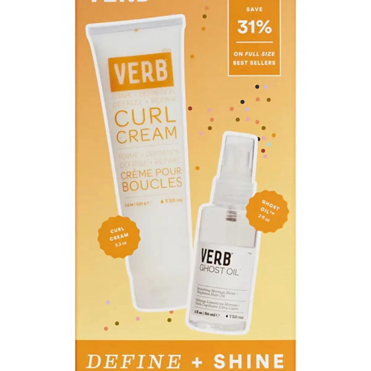Verb Define Shine Curl Set Curl Cream 5.3 oz +Ghost Oil 2.0 oz