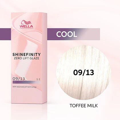 Wella Shinefinity Zero Lift Glaze Demi-Permanent 2oz & Point-Tail Plastic Comb (Bundle)