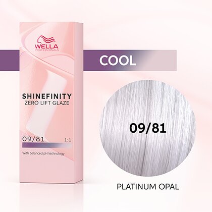 Wella Shinefinity Zero Lift Glaze Demi-Permanent 2oz & Point-Tail Plastic Comb (Bundle)