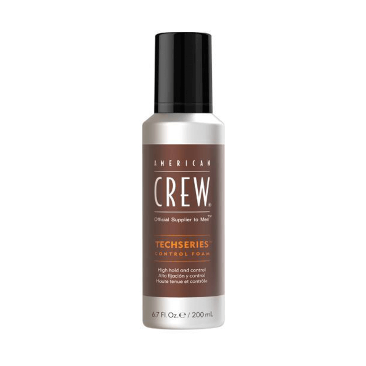 American Crew Techseries Control Foam bottle on a white background