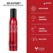 Big Sexy Hair Big Altitude Bodifying Blow Dry Mousse for Root Lift & Long Lasting Volume