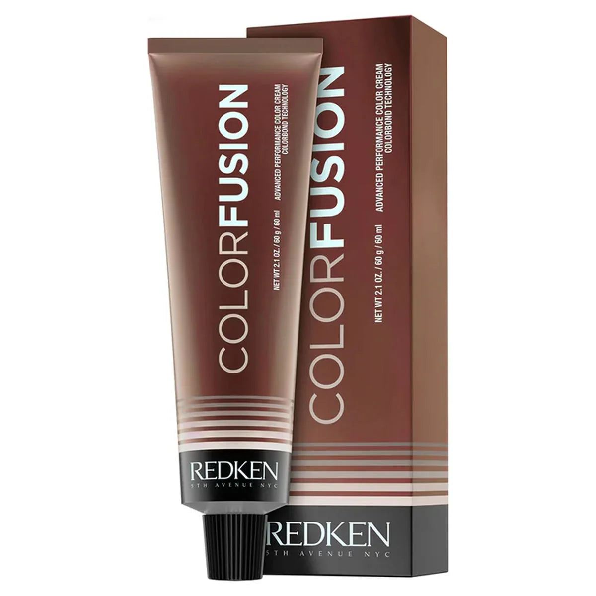 Redken Color Fusion hair color tube and packaging on a white background