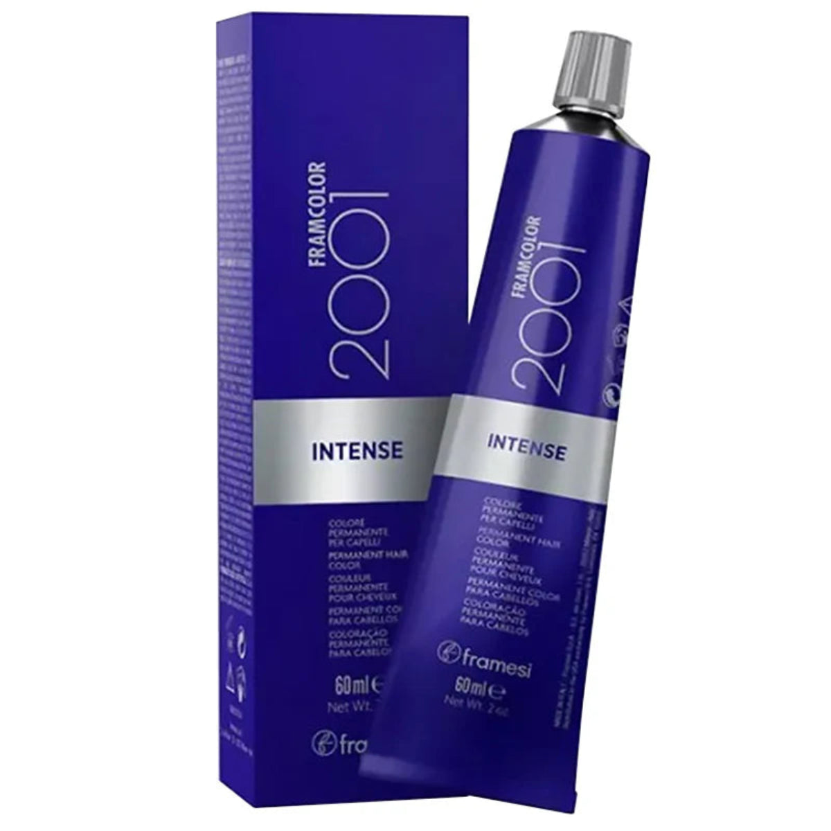 FrankColor 2001 Intense hair color product and packaging on a white background
