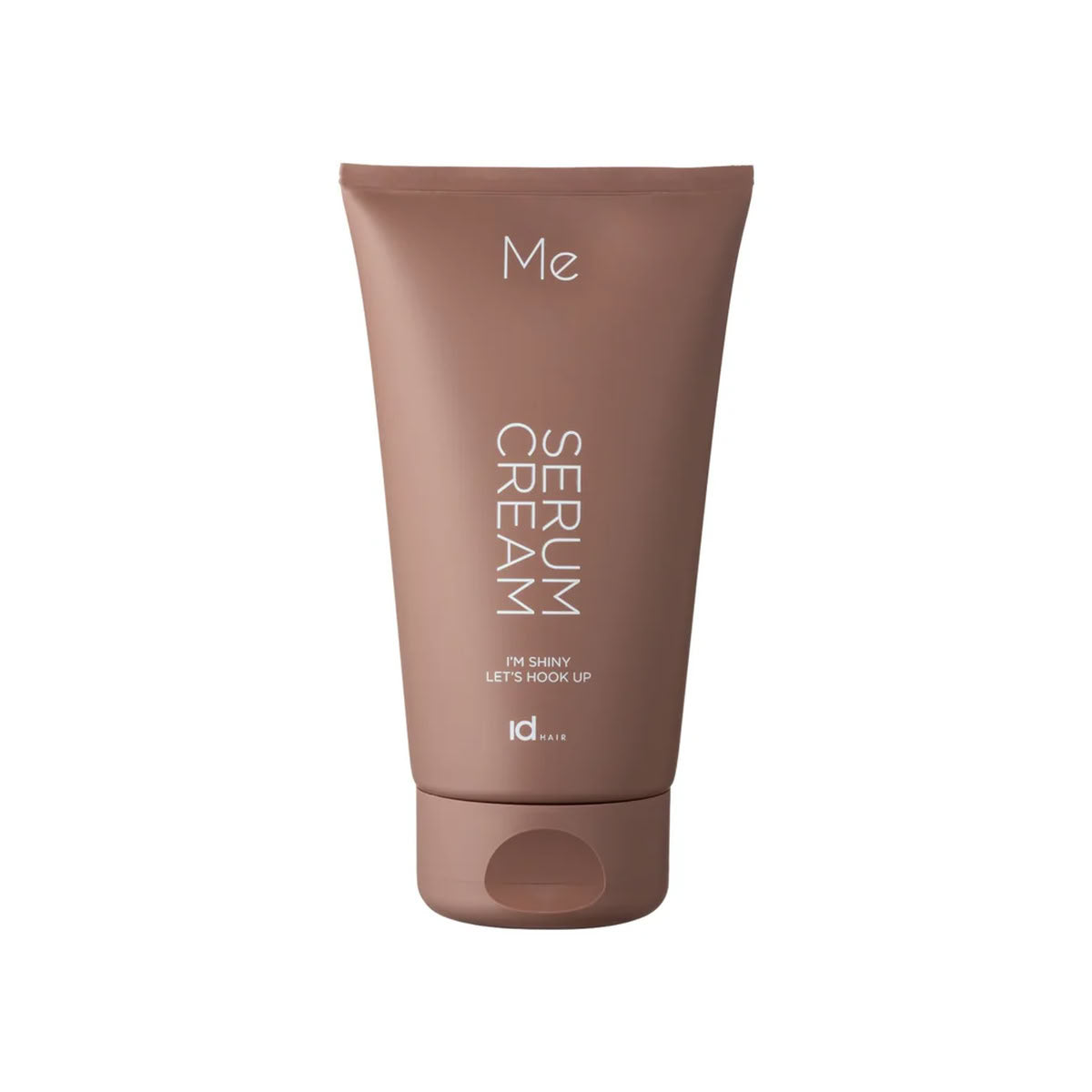Brown idHAIR Me Serum Cream with text on a white background
