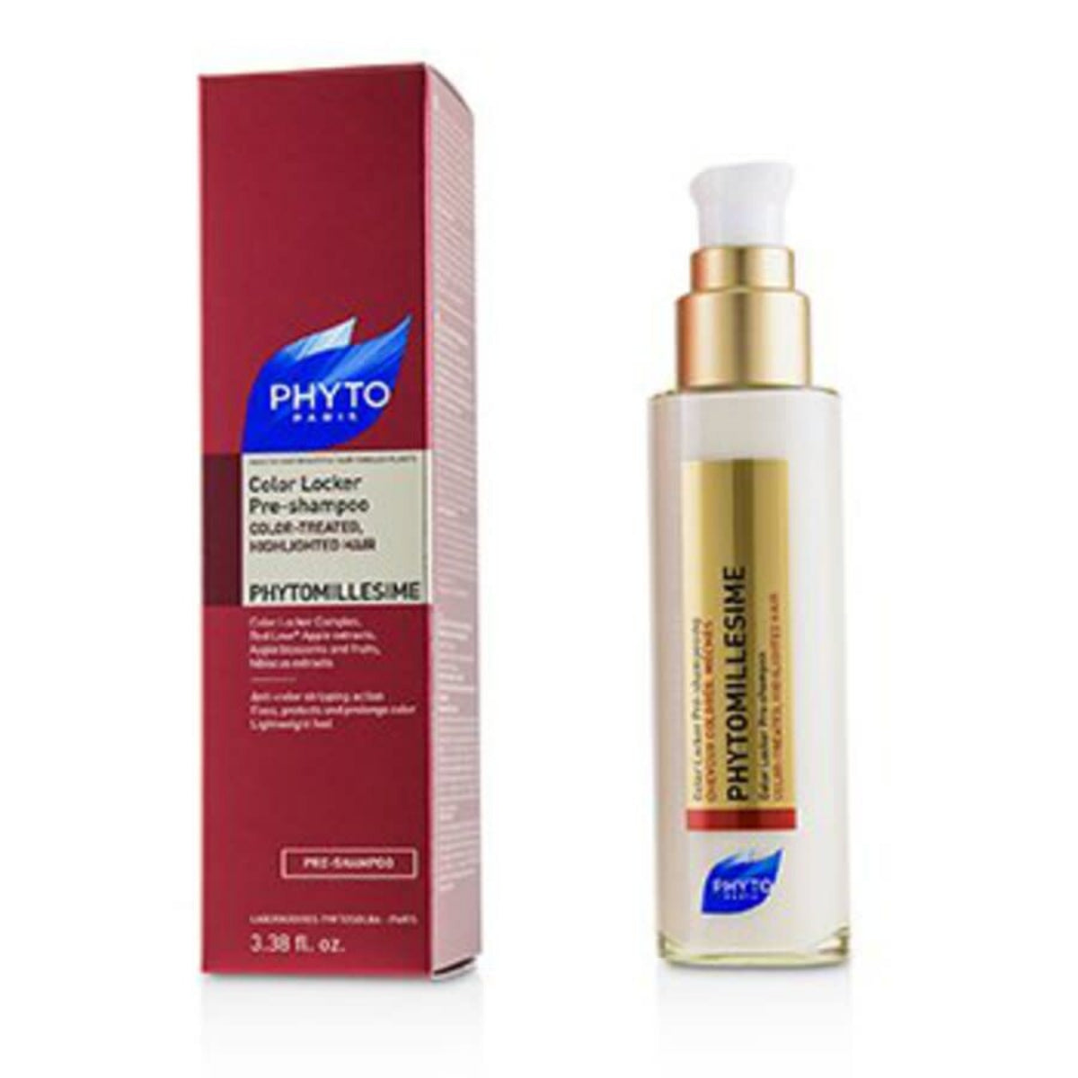 Phyto hair care product with packaging on a white background