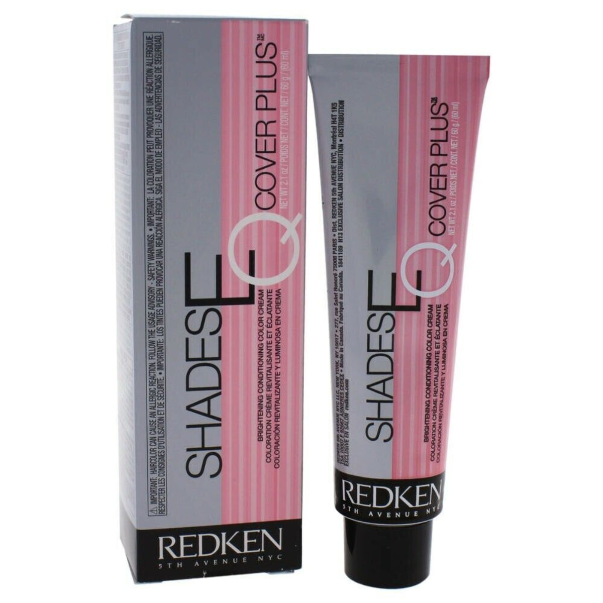 Redken Shades EQ Cover Plus hair color packaging on a white background