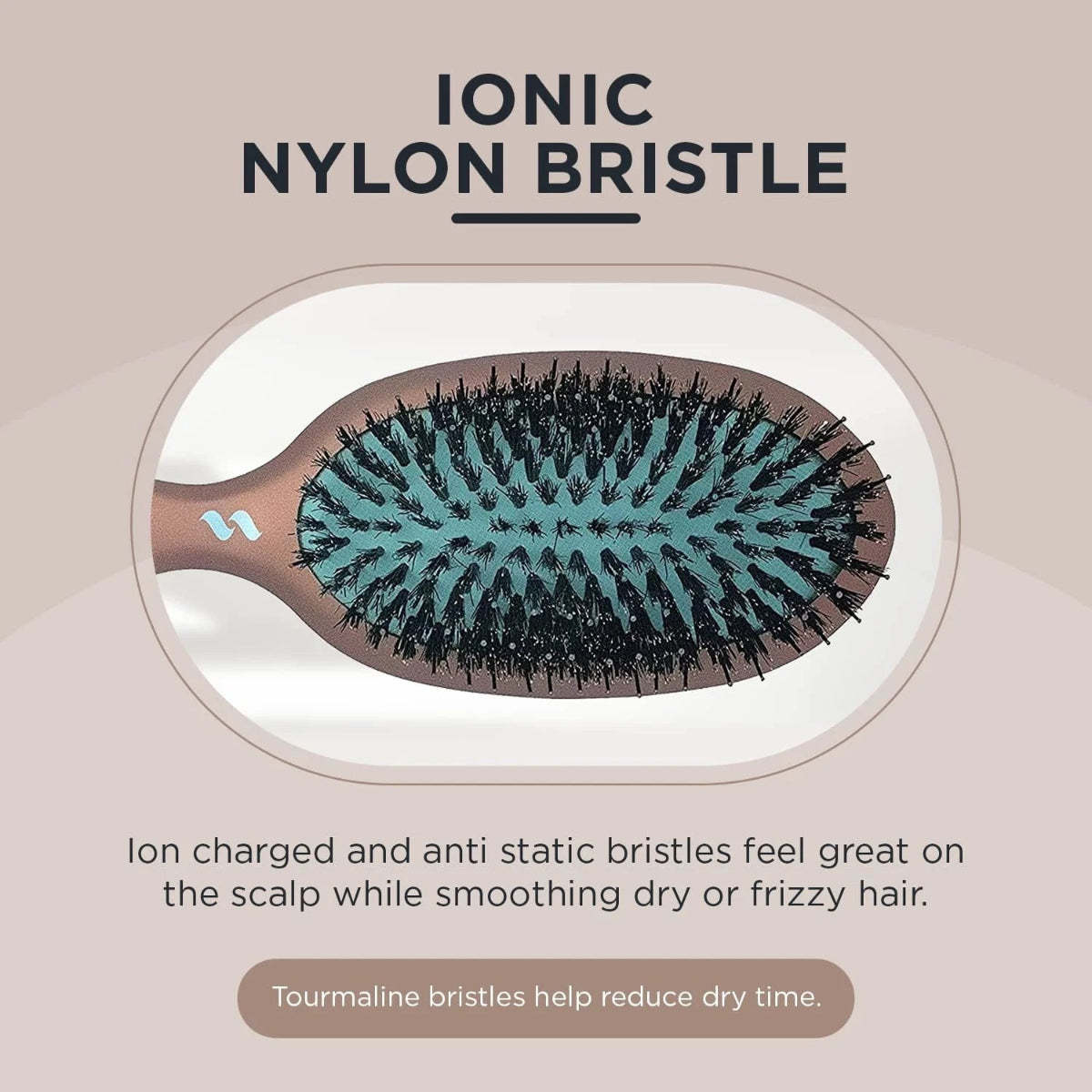 Spornette Ion Fusion Cushion Oval Hair Brush with Boar & Nylon Bristles #174