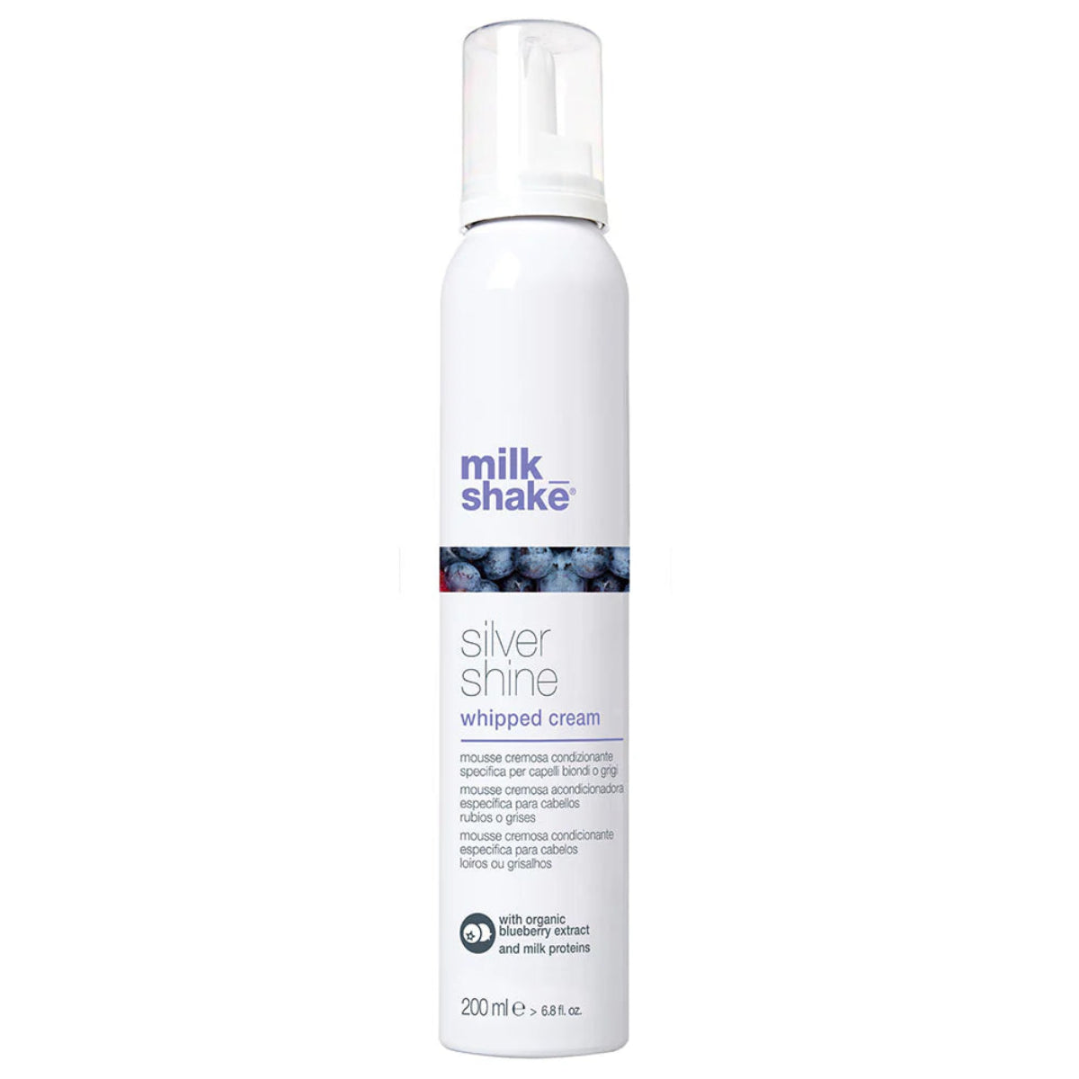 Milk Shake Silver Shine whipped cream product on a white background