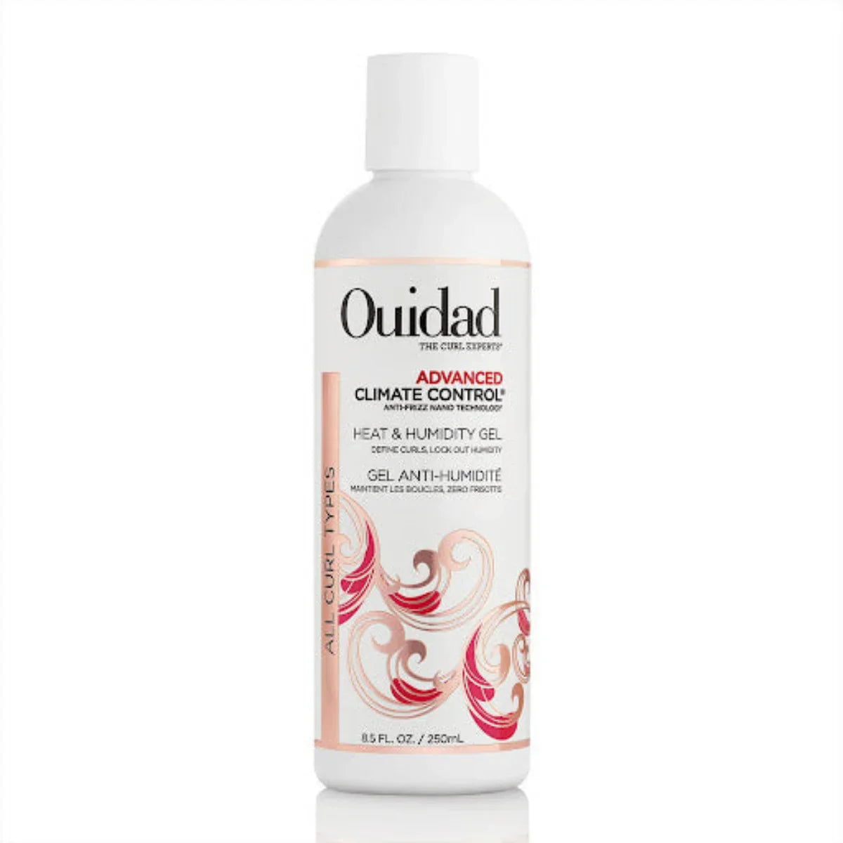 Ouidad Advanced Climate Control Heat & Humidity Gel bottle on a white background